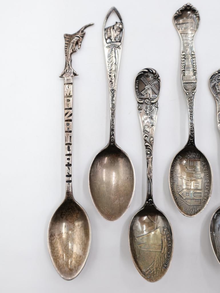 Collection of Sterling Silver Souvenir Spoons - 3