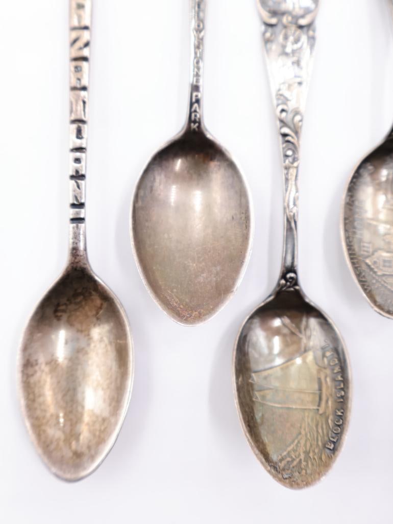 Collection of Sterling Silver Souvenir Spoons - 4