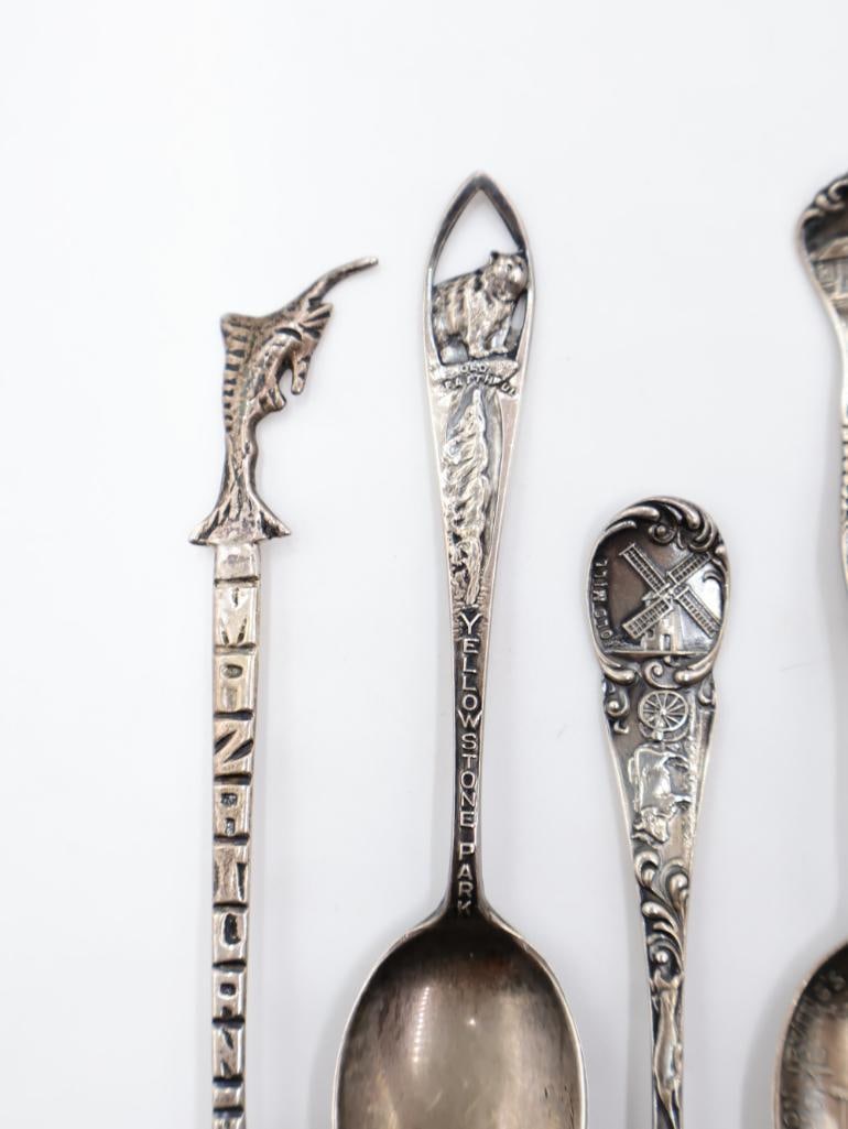 Collection of Sterling Silver Souvenir Spoons - 5