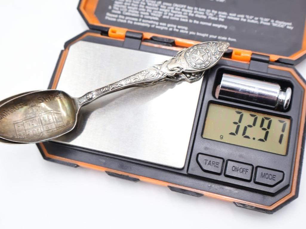 Six Sterling Silver Spoons - 12