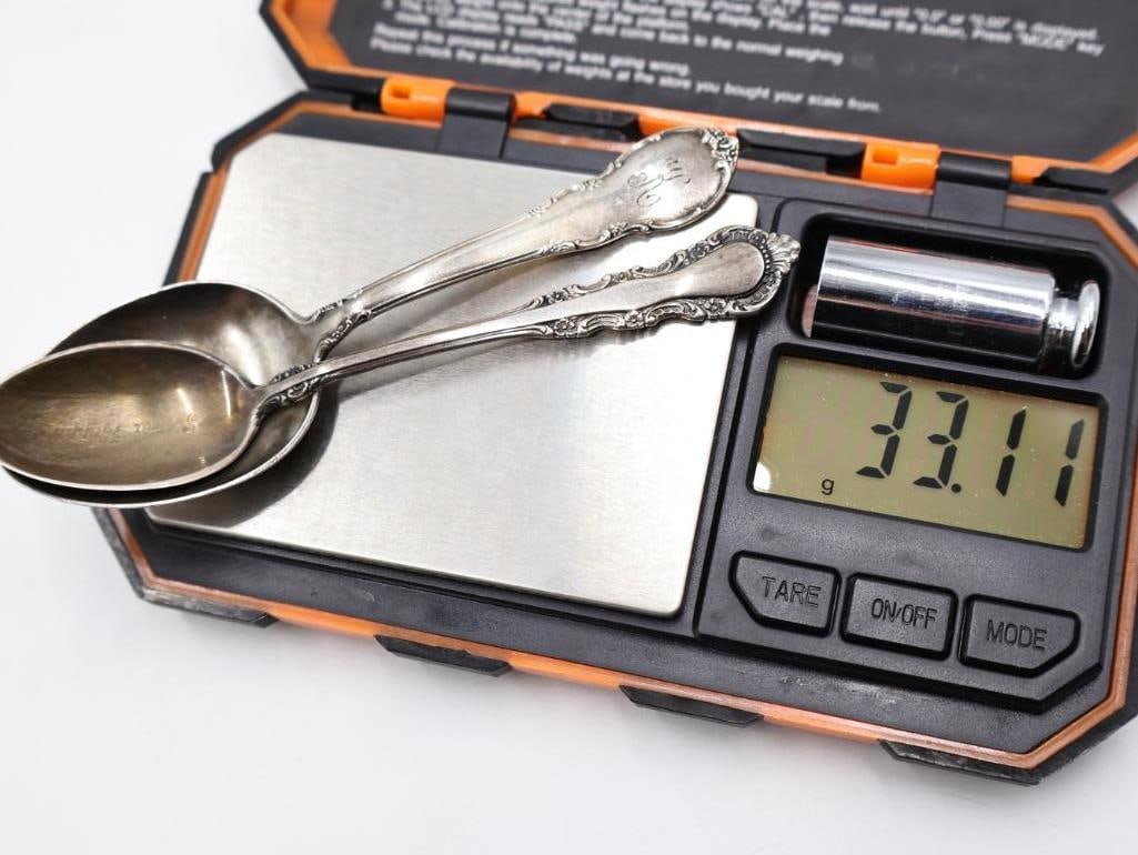 Six Sterling Silver Spoons - 13