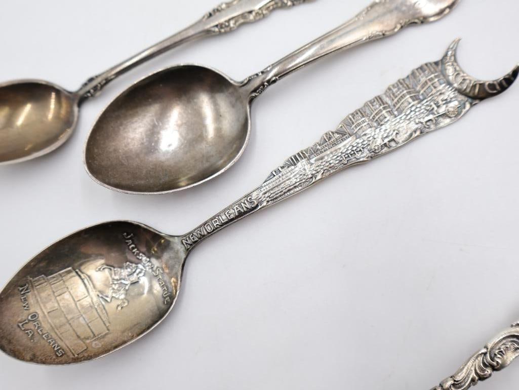 Six Sterling Silver Spoons - 6