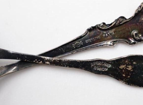 Collection of Sterling Silverware Including Lovely Thistle Amethyst Spoon - 10