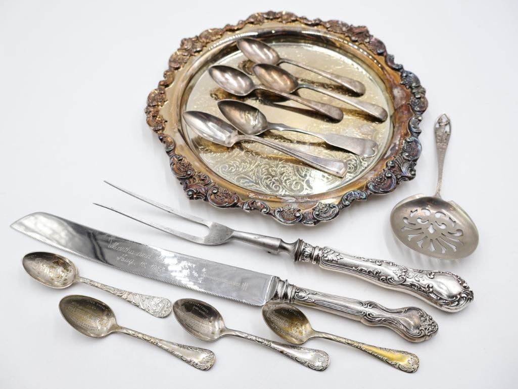 Collection of Silver Plated and Sterling Silver Handle Serving Utensils (1 of 20)