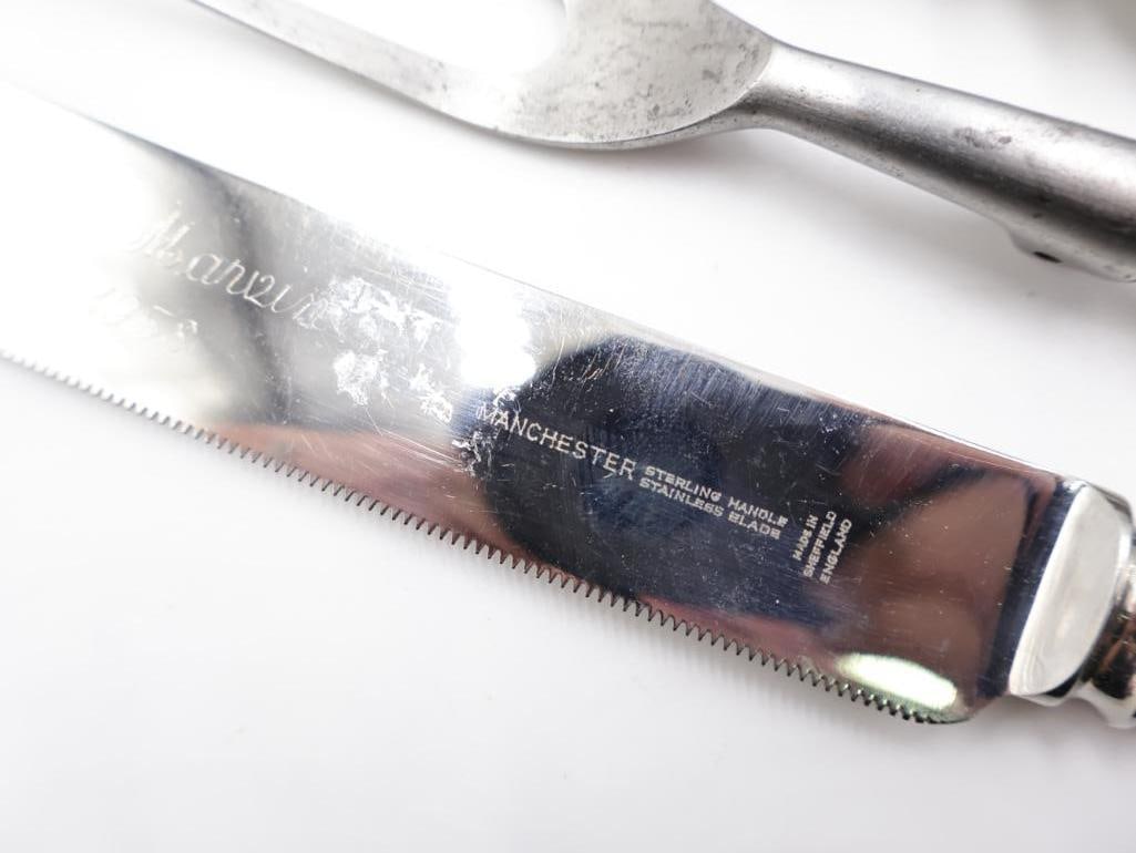 Collection of Silver Plated and Sterling Silver Handle Serving Utensils - 7