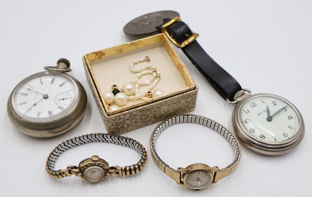 Vintage Pocket Watches, Rolled Gold Ladies Watches and Pearls (1 of 16)