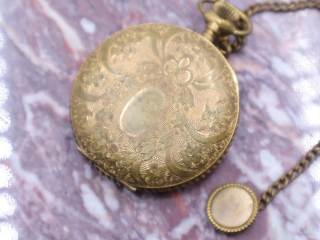 Antique Vigilant Ornate Double Hunter Pocket Watch - 5