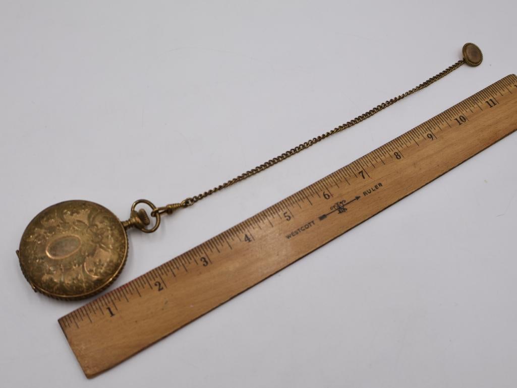 Antique Vigilant Ornate Double Hunter Pocket Watch - 8