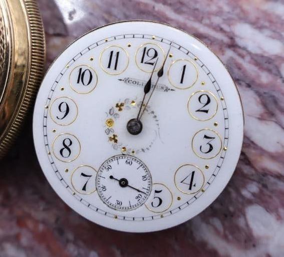 Antique Empty Pocket Watch Case and Watch Mechanism - 3