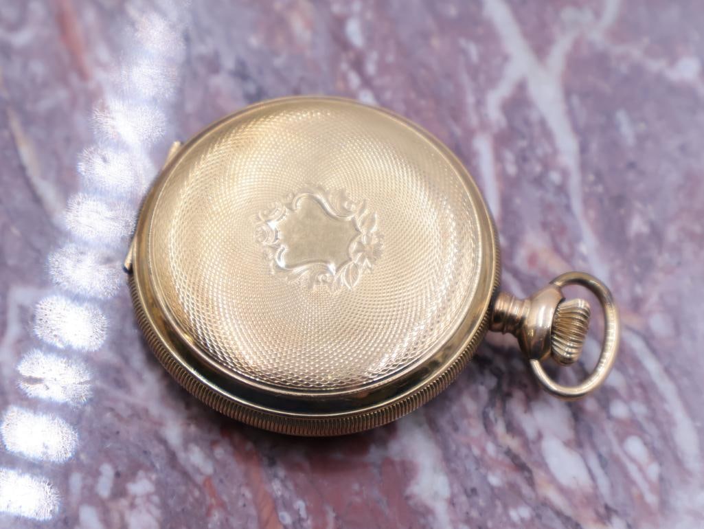 Antique Empty Pocket Watch Case and Watch Mechanism - 5