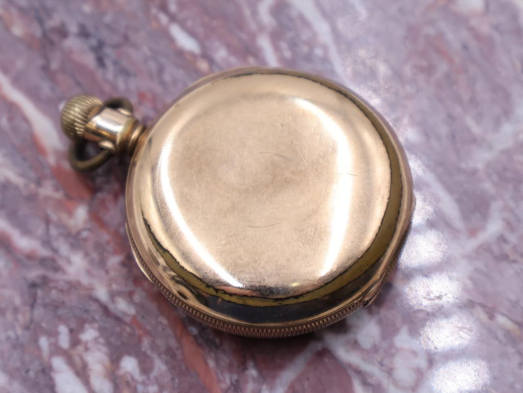 Antique Illinois Watch Co. Railroad Pocket Watch - 4
