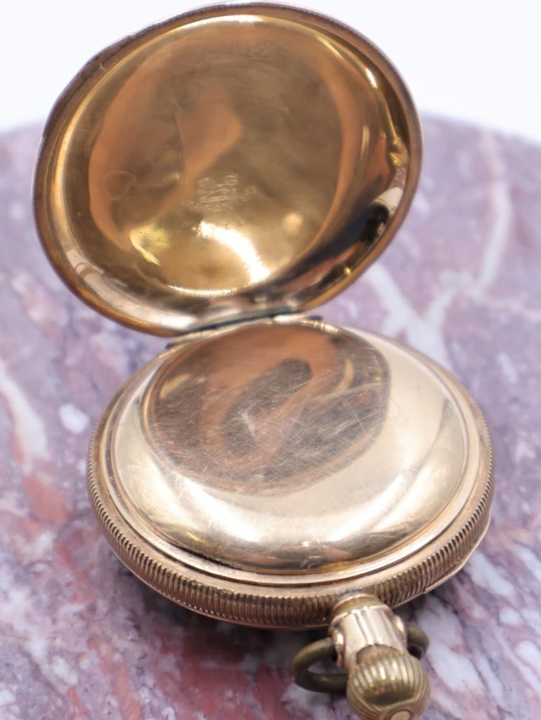 Antique Illinois Watch Co. Railroad Pocket Watch - 5