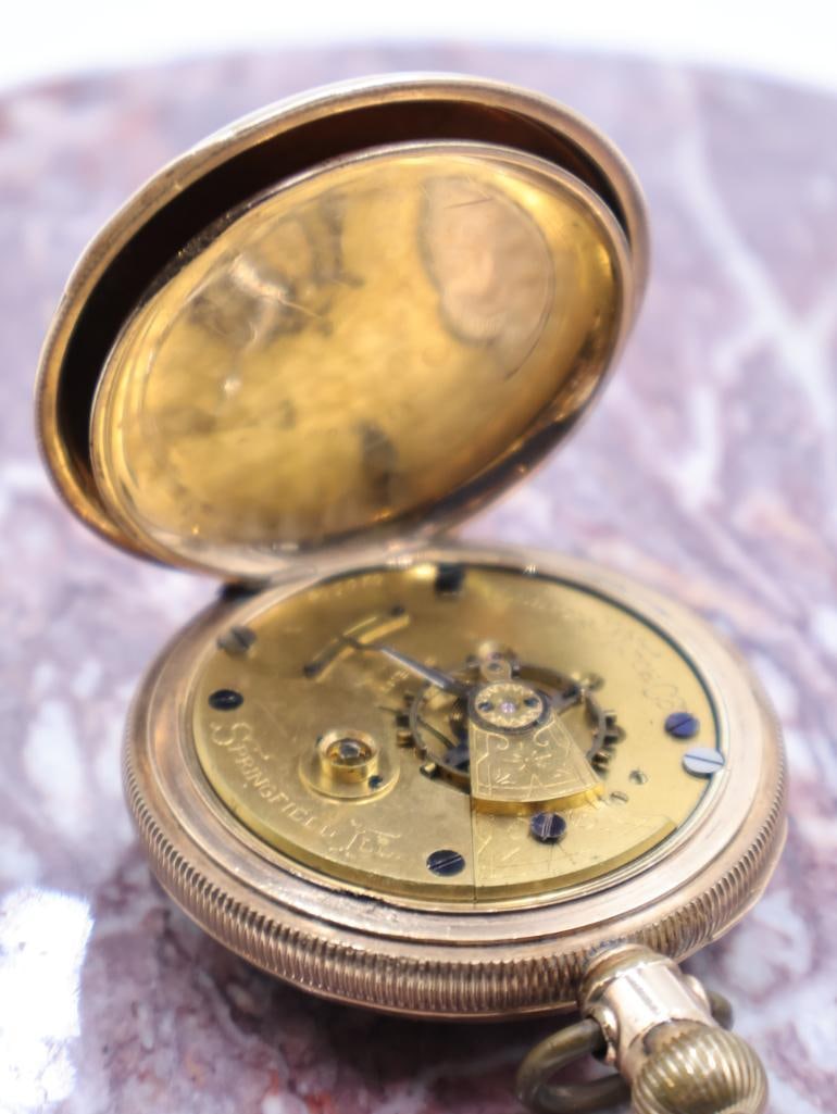 Antique Illinois Watch Co. Railroad Pocket Watch - 6
