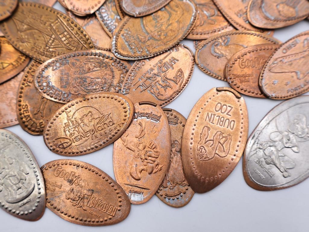 Collection of Stamped Flattened Pennies and More - 11