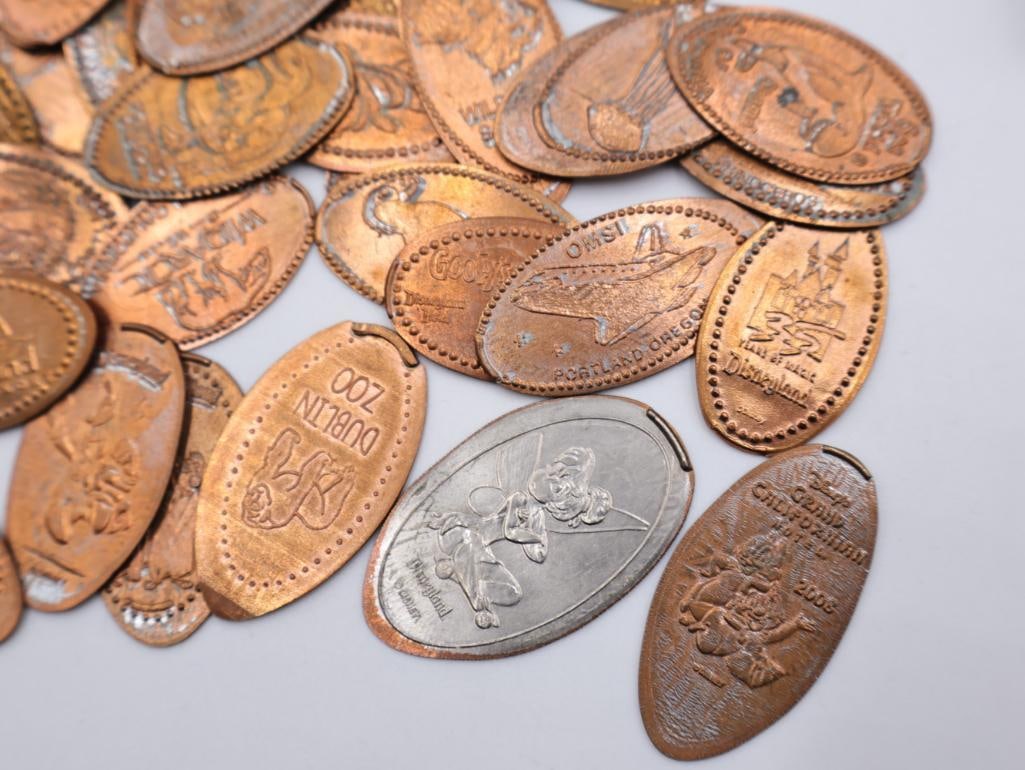 Collection of Stamped Flattened Pennies and More - 12