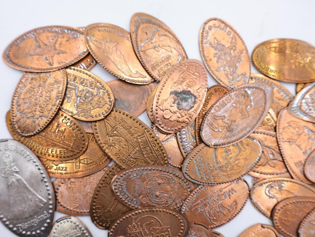 Collection of Stamped Flattened Pennies and More - 14