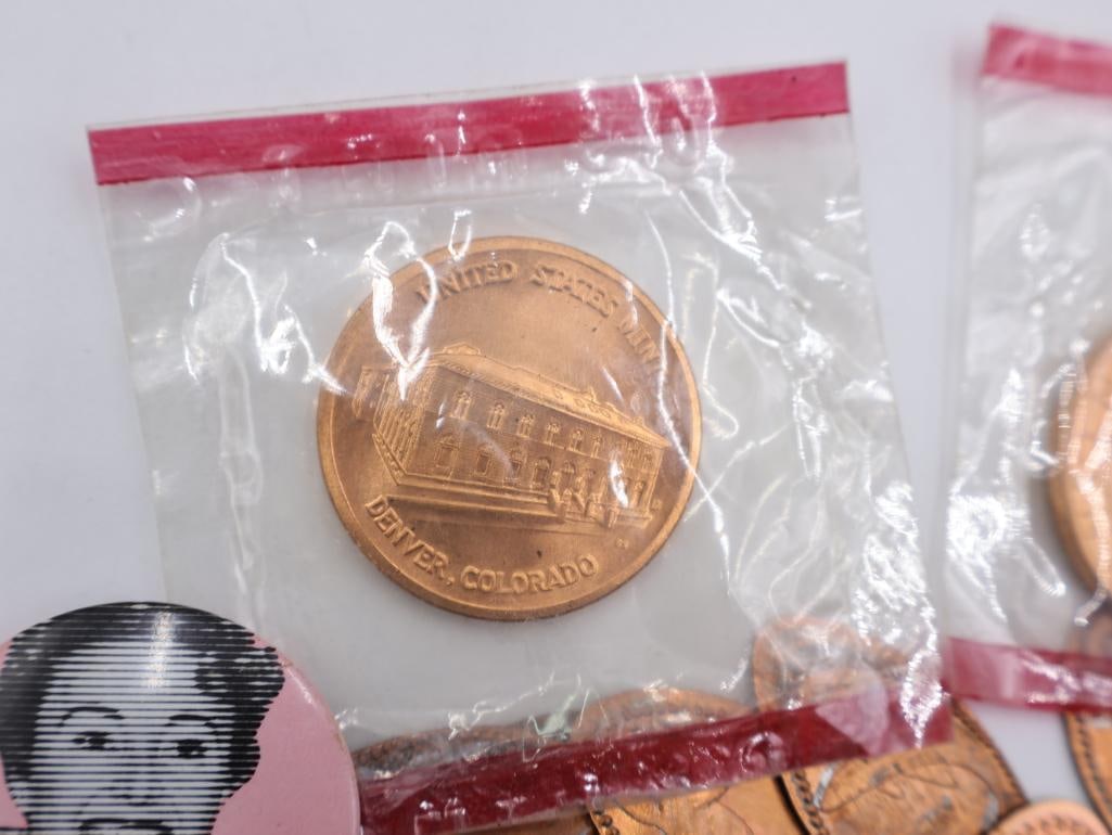 Collection of Stamped Flattened Pennies and More - 7