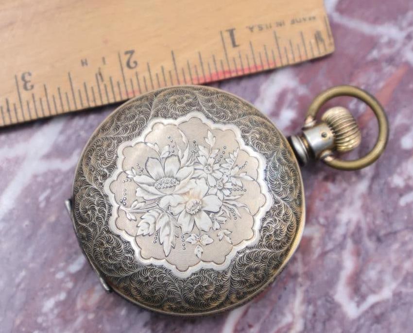 Antique Double Hunter Hampden Watch Co. Pocket Watch - 2