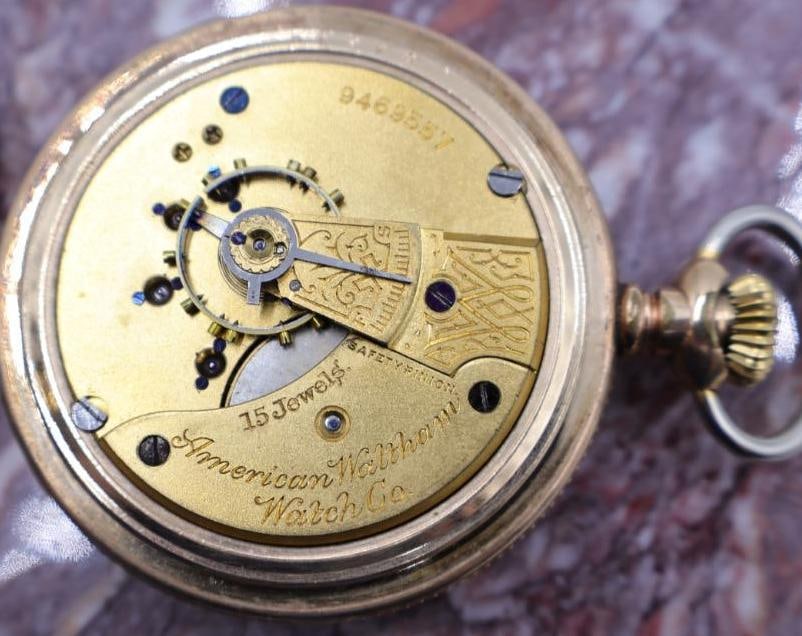 Antique Waltham Open Face Pocket Watch - 6