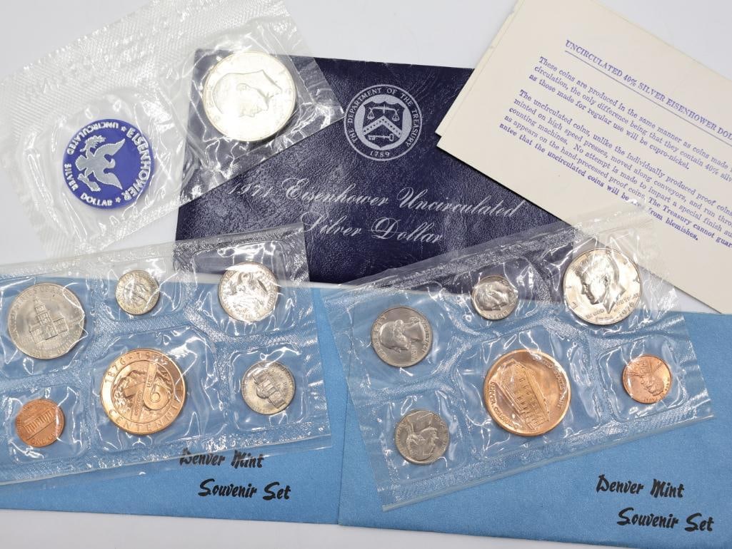Uncirculated Silver Dollar and Denver Mint Sets - 2