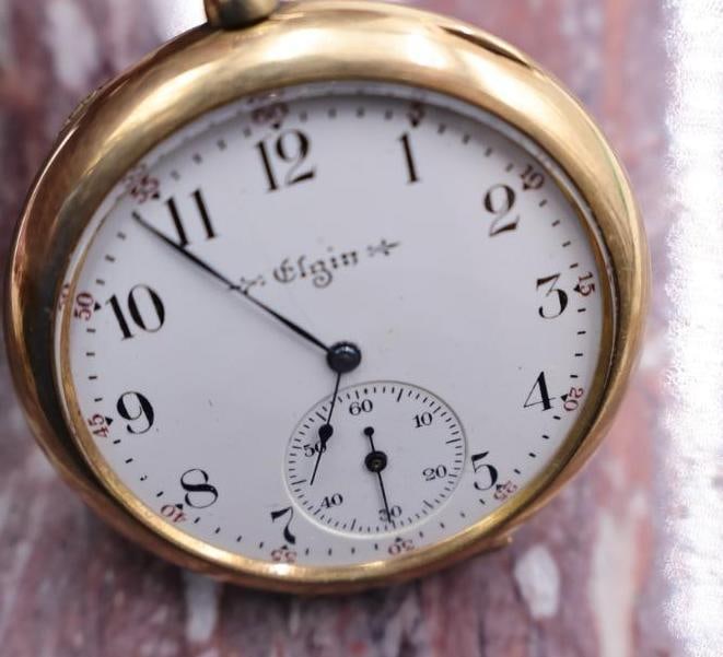 Antique Elgin Railroad Pocket Watch - 4