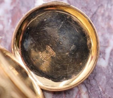Antique Small Ladies Hampden Ornate Backed Pocket Watch - 7