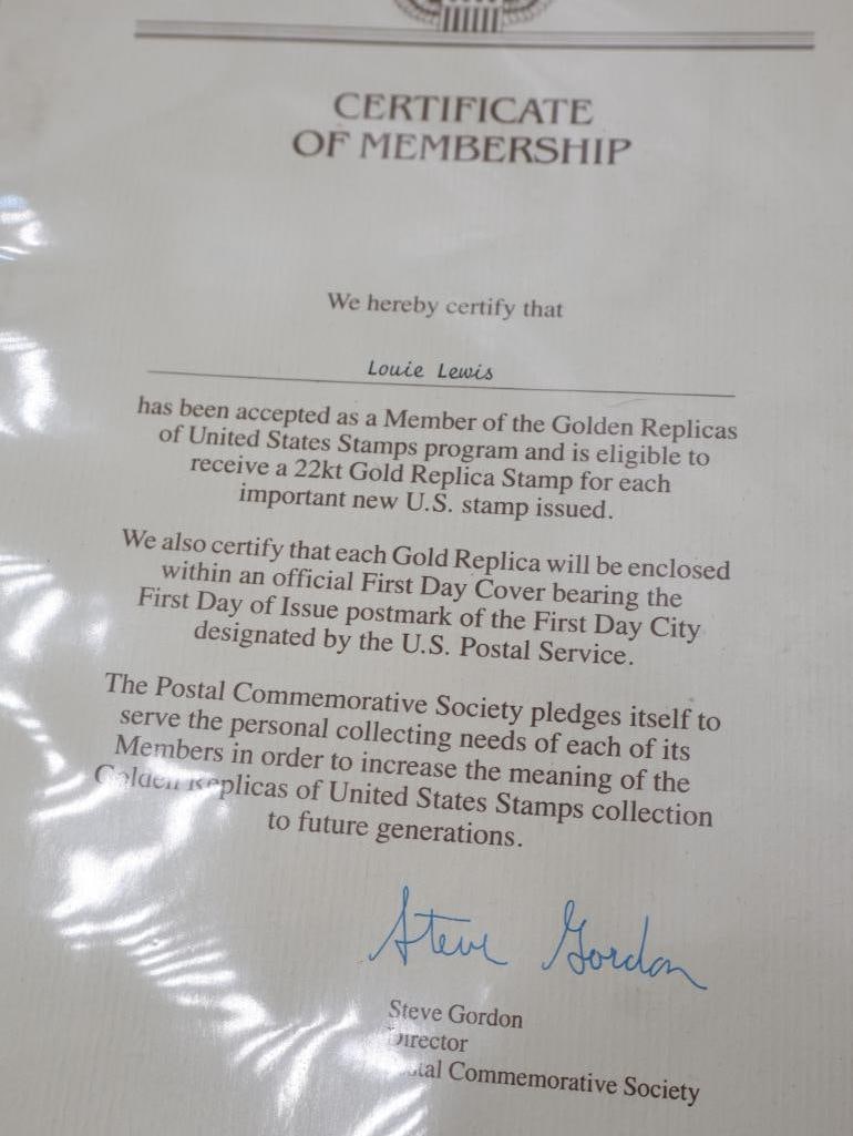 Vintage Golden Replicas of United States Stamps - 4