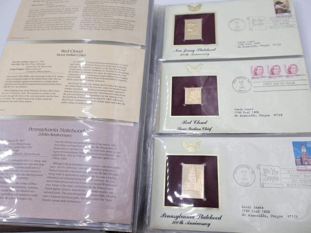 Vintage Golden Replicas of United States Stamps - 5