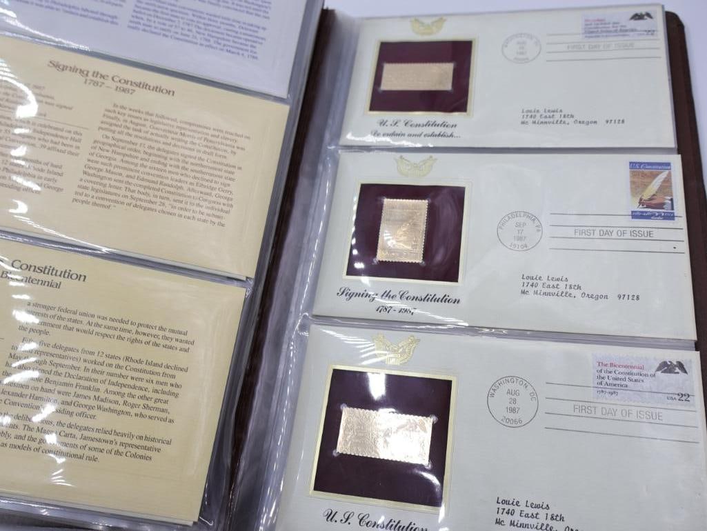 Vintage Golden Replicas of United States Stamps - 7
