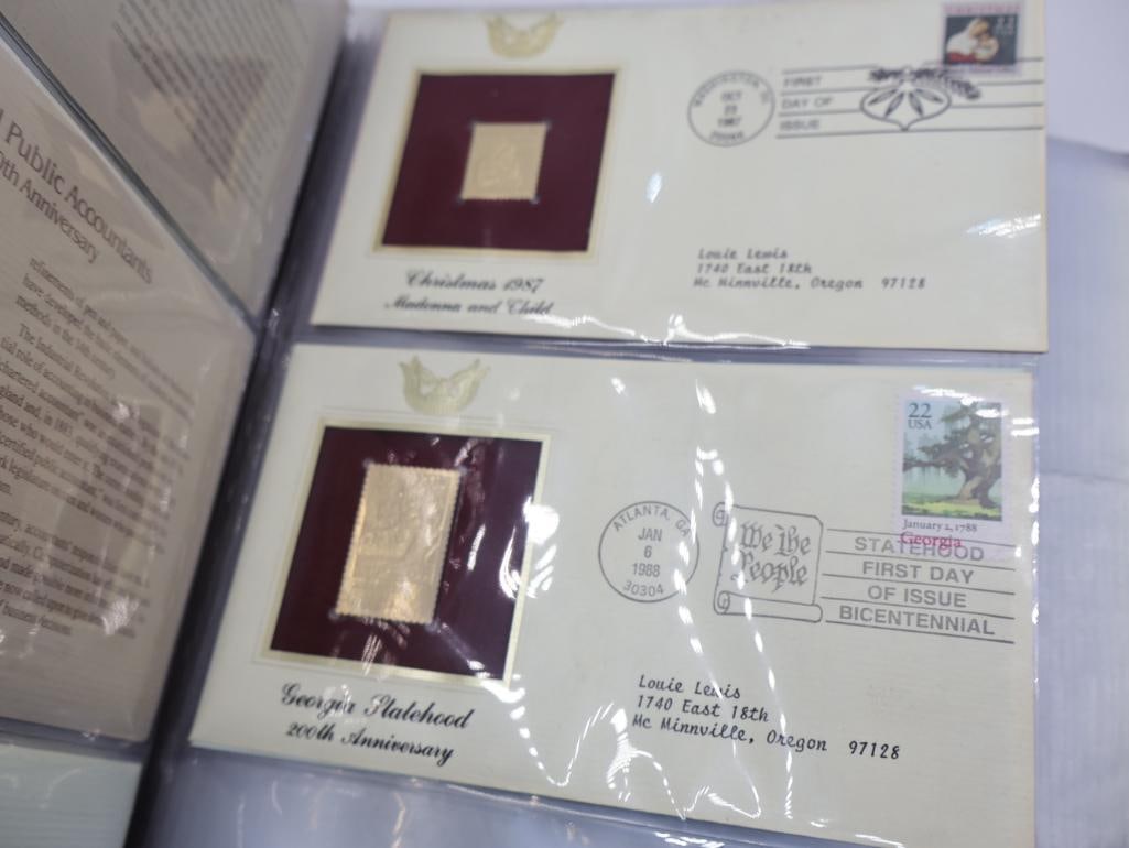Vintage Golden Replicas of United States Stamps - 9