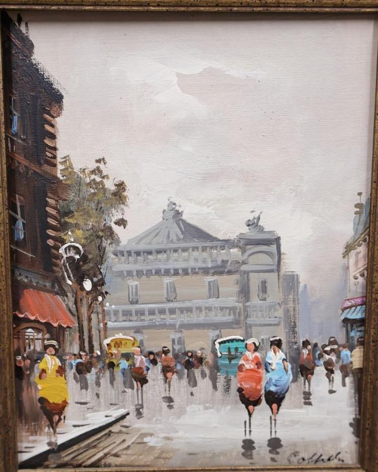 Vintage Andy Coppelle Original Painting of Paris - 2