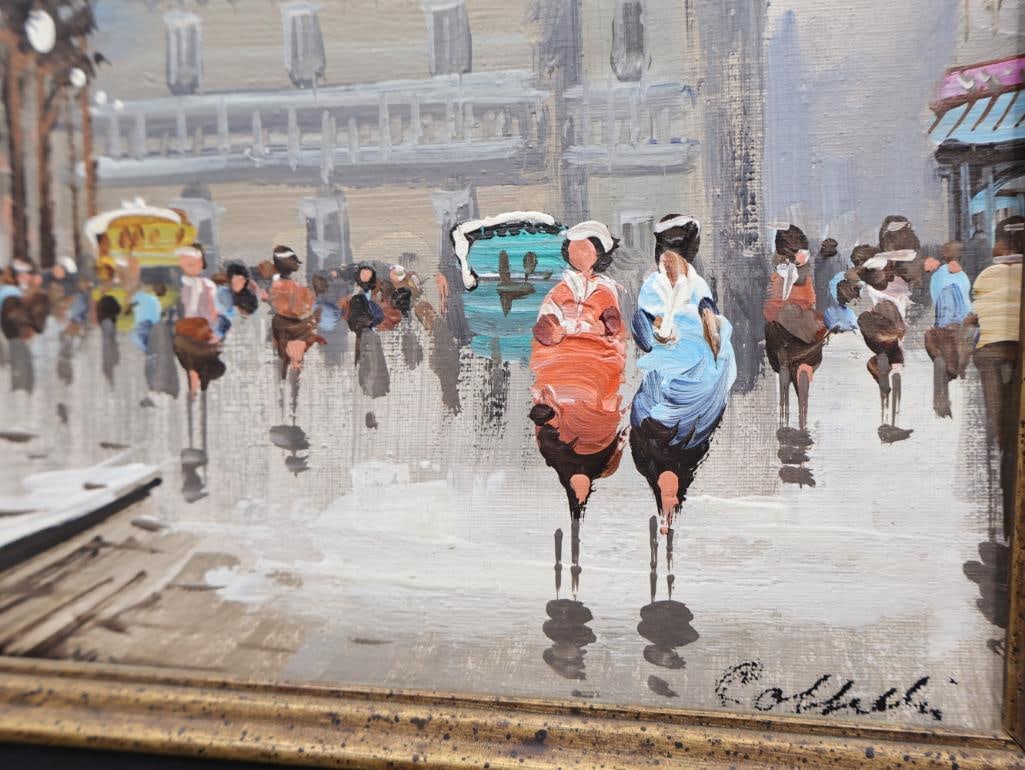 Vintage Andy Coppelle Original Painting of Paris - 3
