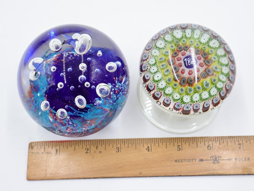 Two Vintage Glass Paperweights - 3
