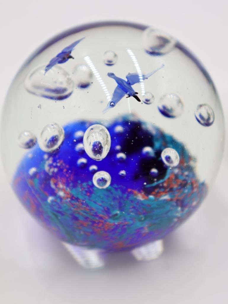 Two Vintage Glass Paperweights - 4