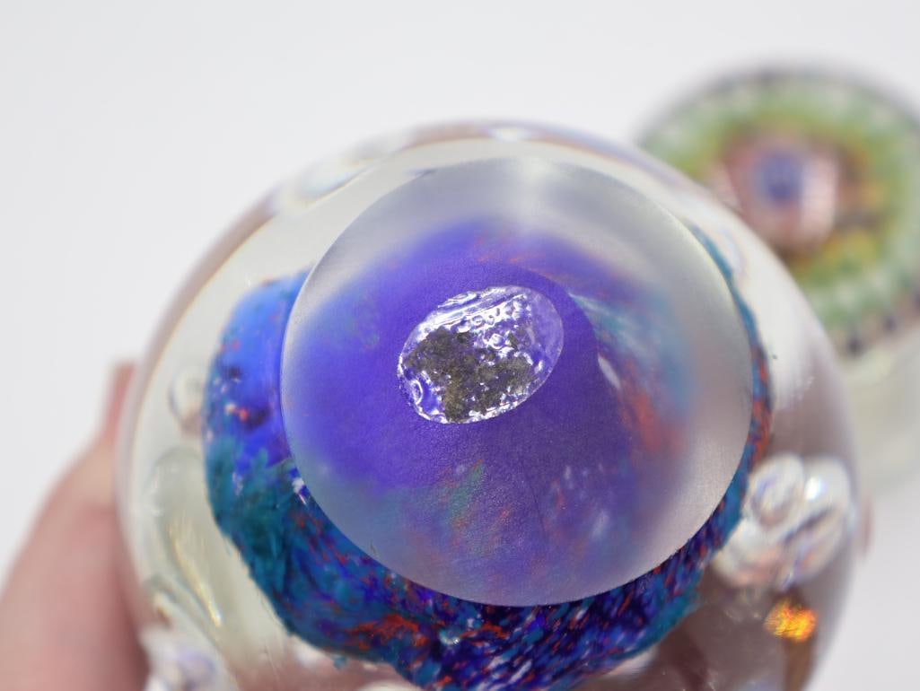 Two Vintage Glass Paperweights - 5