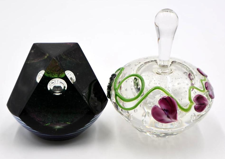 Artisan Glass Paperweight and Perfume Bottle (1 of 9)