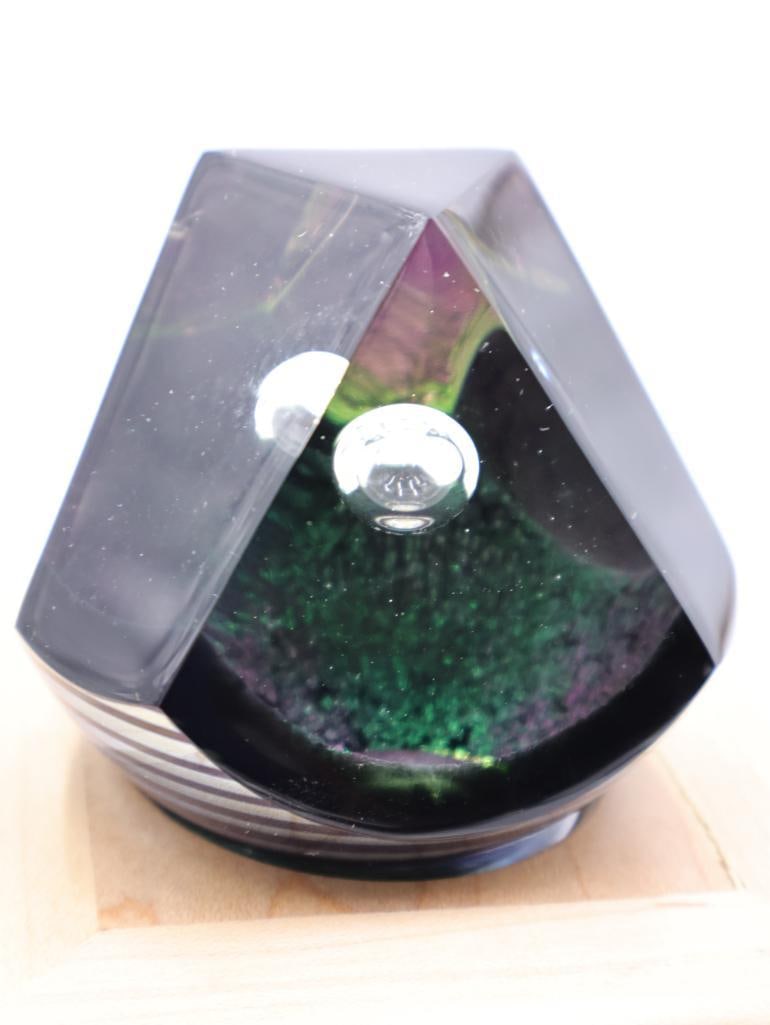 Artisan Glass Paperweight and Perfume Bottle - 5