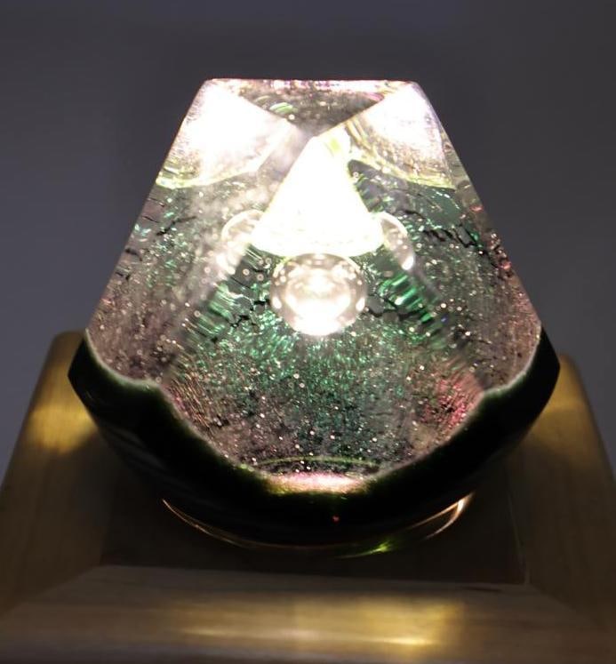 Artisan Glass Paperweight and Perfume Bottle - 6
