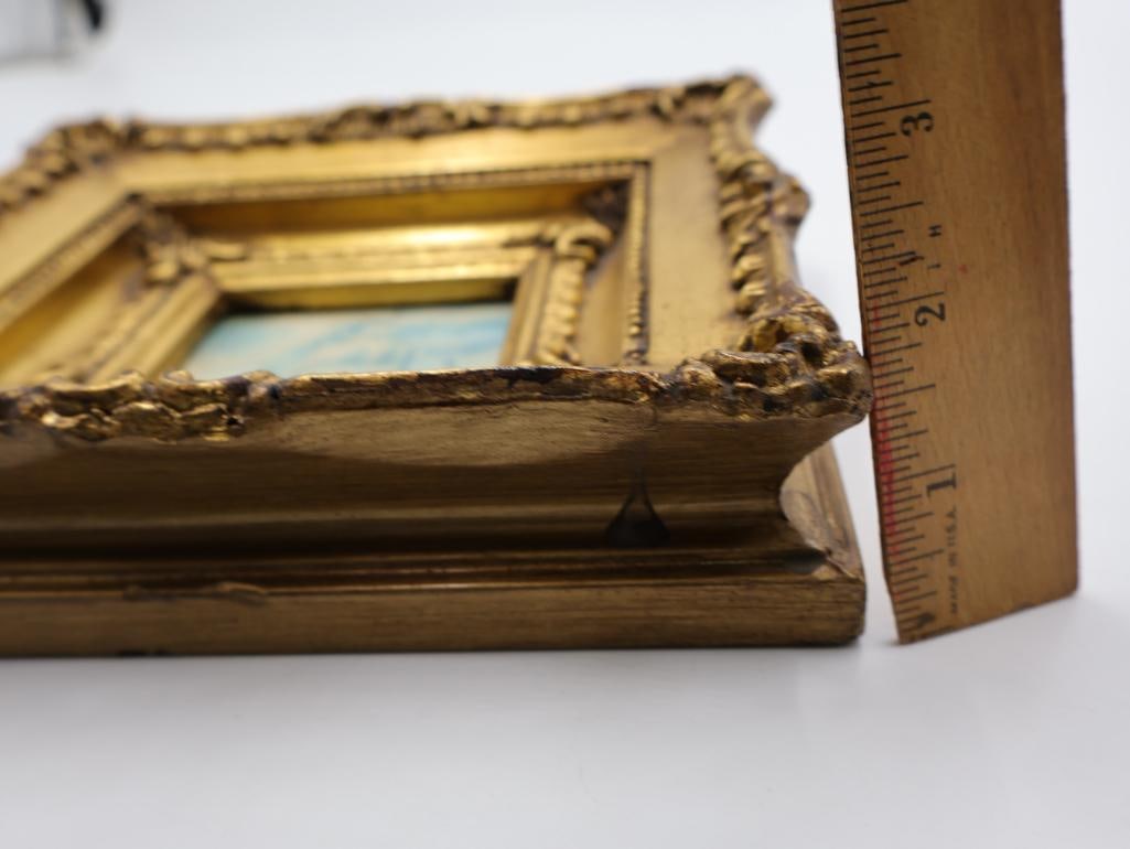 Pair of Ornate Framed Ship Paintings - 3