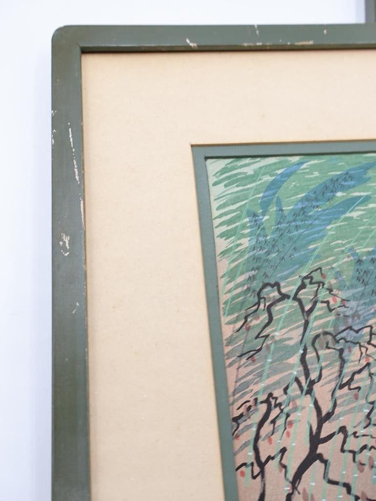 Set of Four Vintage Japanese Woodblocks by artist Ohno Bakuf - 9
