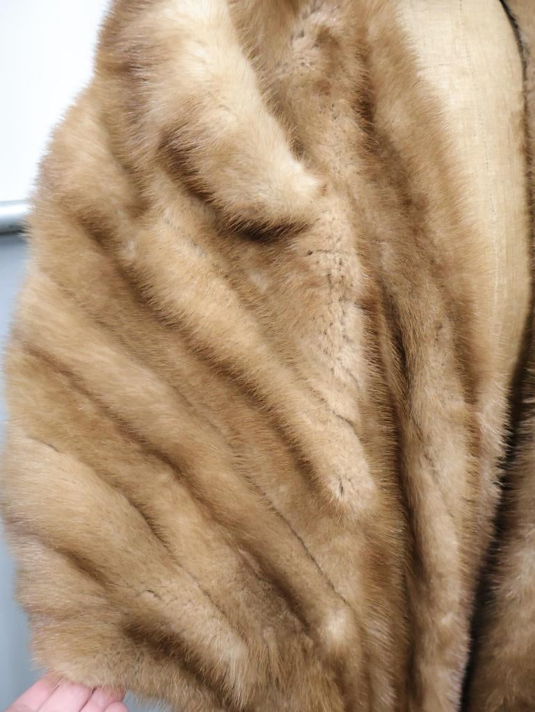 Vintage Mink Fur Wrap Shawl - 2