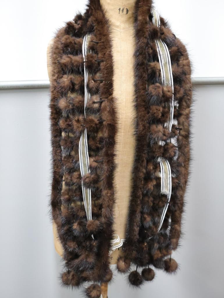 Two Vintage Mink Scarves - 13
