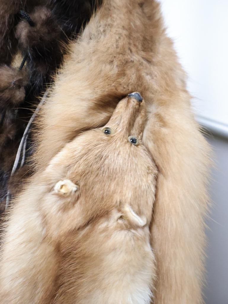 Two Vintage Mink Scarves - 4