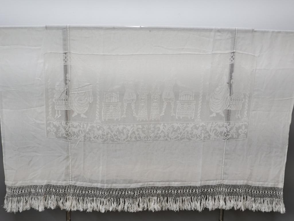 Antique Window Panel, Gloves, and Collection of Tassels - 10