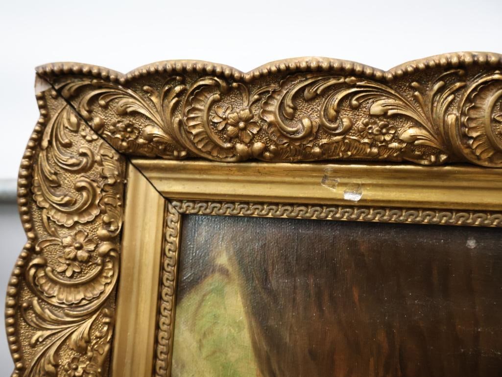Antique Painting of "Le reveil de l'Amour" (The Awakening of Love) - 5