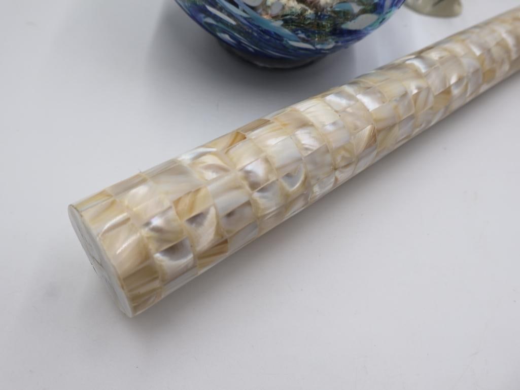 Extra Large Mother of Pearl Magnifying Glass and Nautical Decor - 3