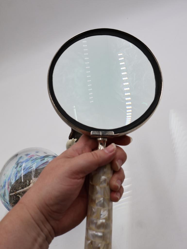 Extra Large Mother of Pearl Magnifying Glass and Nautical Decor - 7