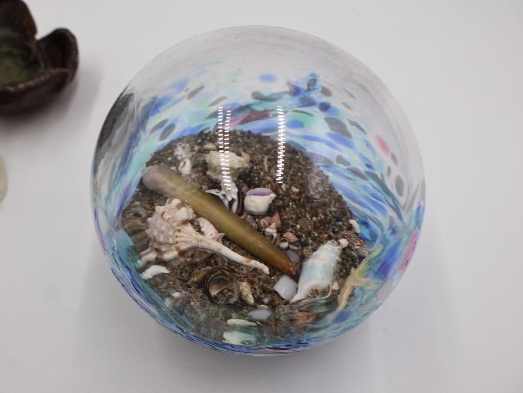 Extra Large Mother of Pearl Magnifying Glass and Nautical Decor - 9