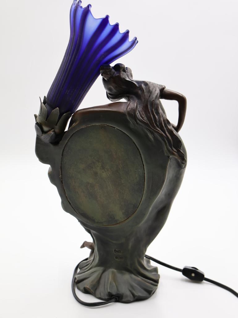 Vintage Mermaid Candle Holder and Lighted Ornate Mirror - 12
