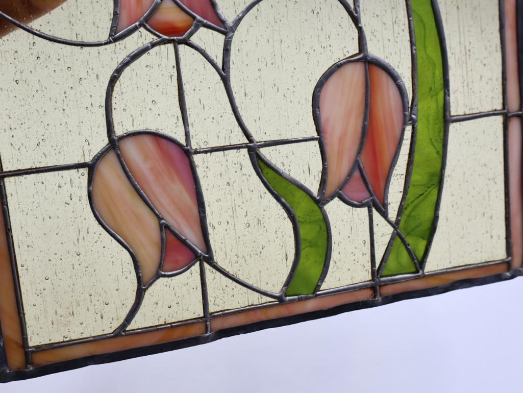 Vintage Tulip Stained Glass - 6